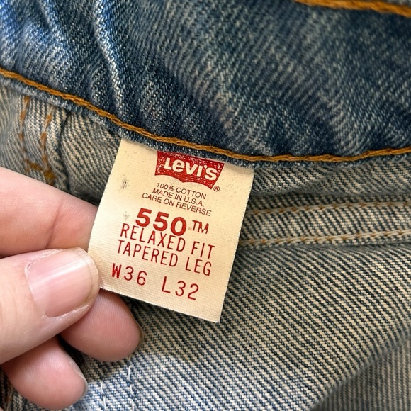 Levi’s 550 Vintage Made in USA 90s relaxed fit‎ tapered leg men’s jeans 36x32 - Picture 4 of 10